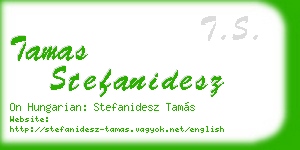 tamas stefanidesz business card